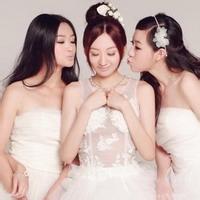 姐妹婚纱头像唯美一对