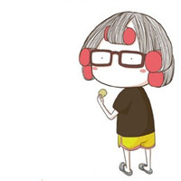 微信头像卡通戴眼镜女