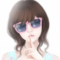微信头像卡通戴眼镜女