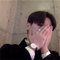 男生灰色头像侧脸韩版