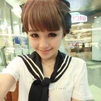 穿校服的校园女生带字头像