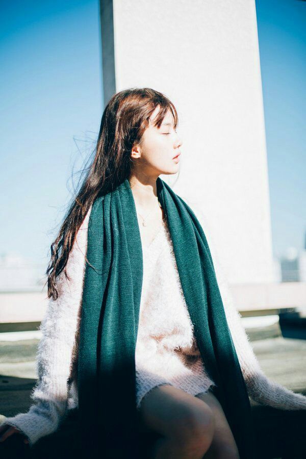 清纯女生冬装生活照图片