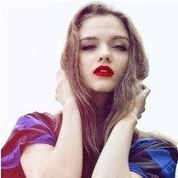 性感红唇欧美女生头像 醉意里的迷茫