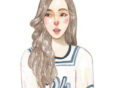 手绘可爱女生图片_可爱女生手绘图片