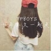 tfboys长发女生背影头像带字