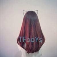 tfboys长发女生背影头像带字