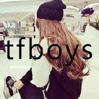 tfboys长发女生背影头像带字