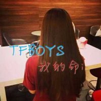 tfboys长发女生背影头像带字