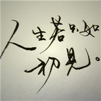 唯美的手写文字头像_人生若只如初见