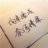 唯美的手写文字头像_人生若只如初见