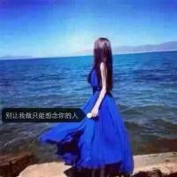 蓝色背景女生头像
