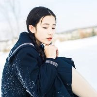 小清新唯美女生侧脸头像