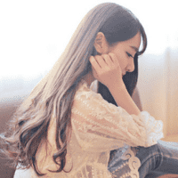 小清新唯美女生侧脸头像