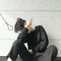 个性伤感的男生头像