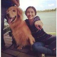 女生抱着宠物的qq头像
