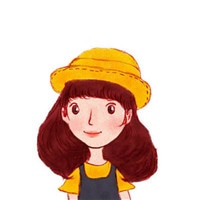 戴帽子女生卡通头像