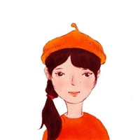 戴帽子女生卡通头像