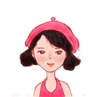 戴帽子女生卡通头像