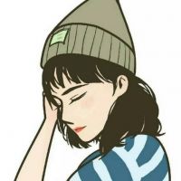 戴帽子女生卡通头像