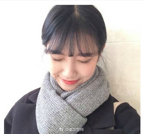 空气刘海清纯女生图片