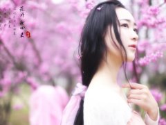 花丛中美女图片 繁花美女图片