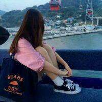 唯美女生头像背影侧面