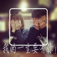 情侣头像画中画背影一左一右