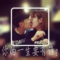 情侣头像画中画背影一左一右