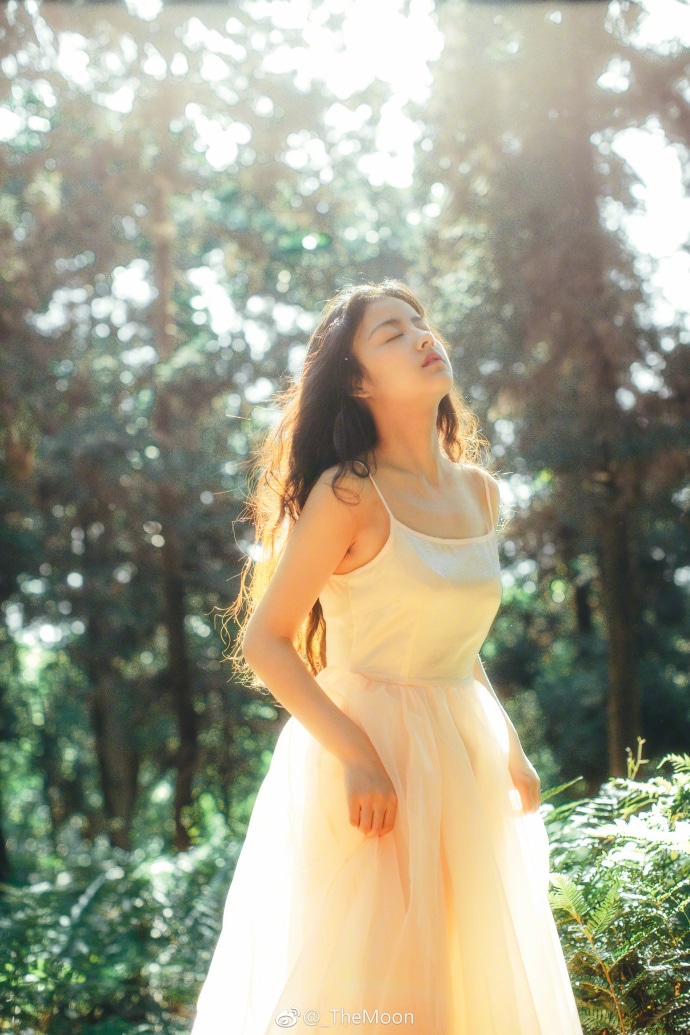 植物系唯美图片女生