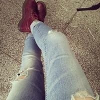 qq头像女生下半身牛仔裤