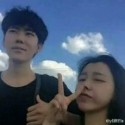 呆萌情侣头像带字一对一