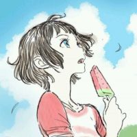 短发可爱大眼睛卡通女孩头像