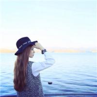 女生侧面唯美头像海边