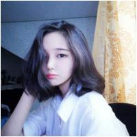 韩范短发女生微信头像