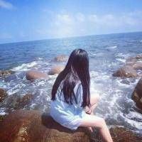 背影女神海边唯美头像
