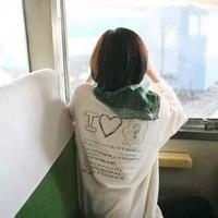 唯美短发女生头像背影