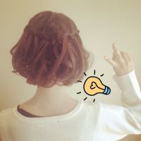 唯美短发女生头像背影