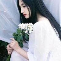微信头像女捧花