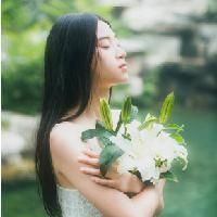 微信头像女捧花
