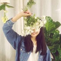 微信头像女捧花