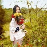 微信头像女捧花
