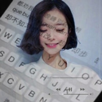 qq键盘头像女生带字