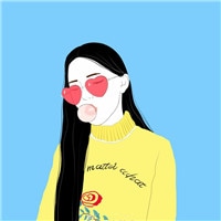 知性女卡通微信头像