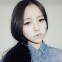 女生牛仔褂酷头像