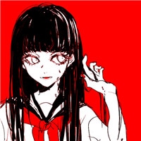 大红色的头像女生卡通人物