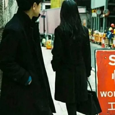 唯美酷帅情侣头像带字