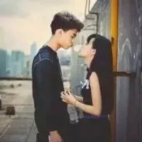 唯美酷帅情侣头像带字