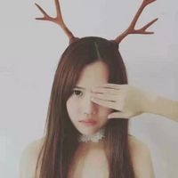 带鹿角女生头像