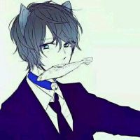 紫色头像动漫男生