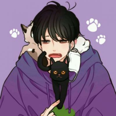 紫色头像动漫男生